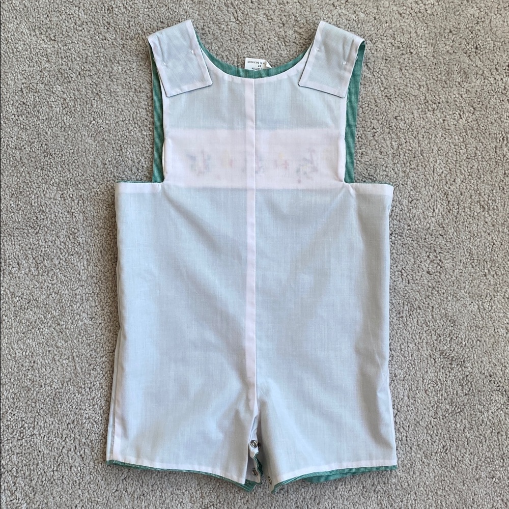 Kids smocked Christmas tree Jon Jon size 4T - Picture 4 of 11